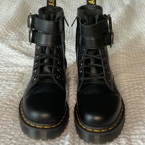 Doc Marten Buckle Boots - smooth leather